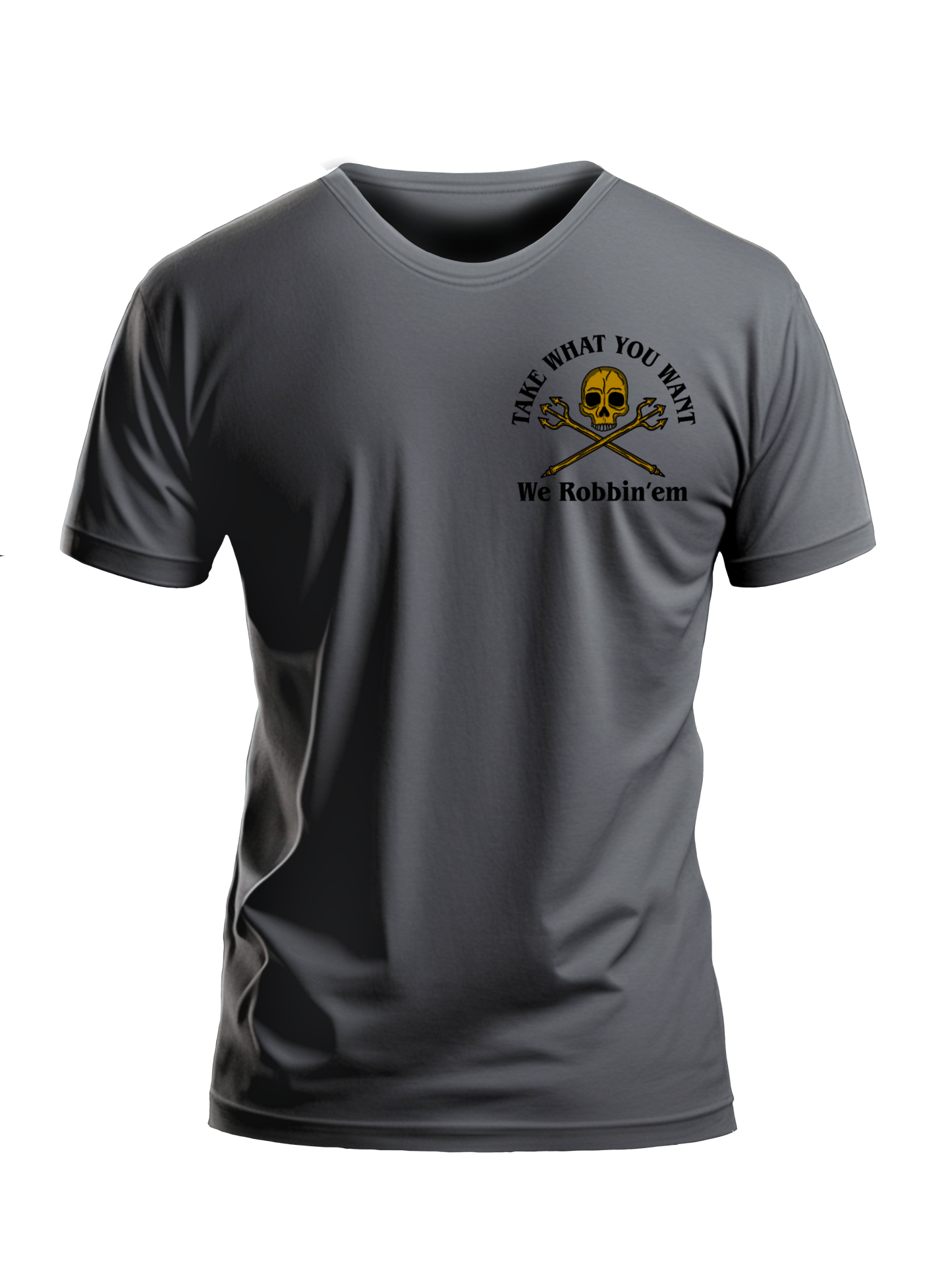 Short Sleeve UPF gray shirt - Take What You Want